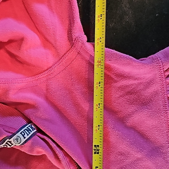 Victoria's secret pink love pink dog 3/4 sleeve hoodie large - Picture 7 of 7